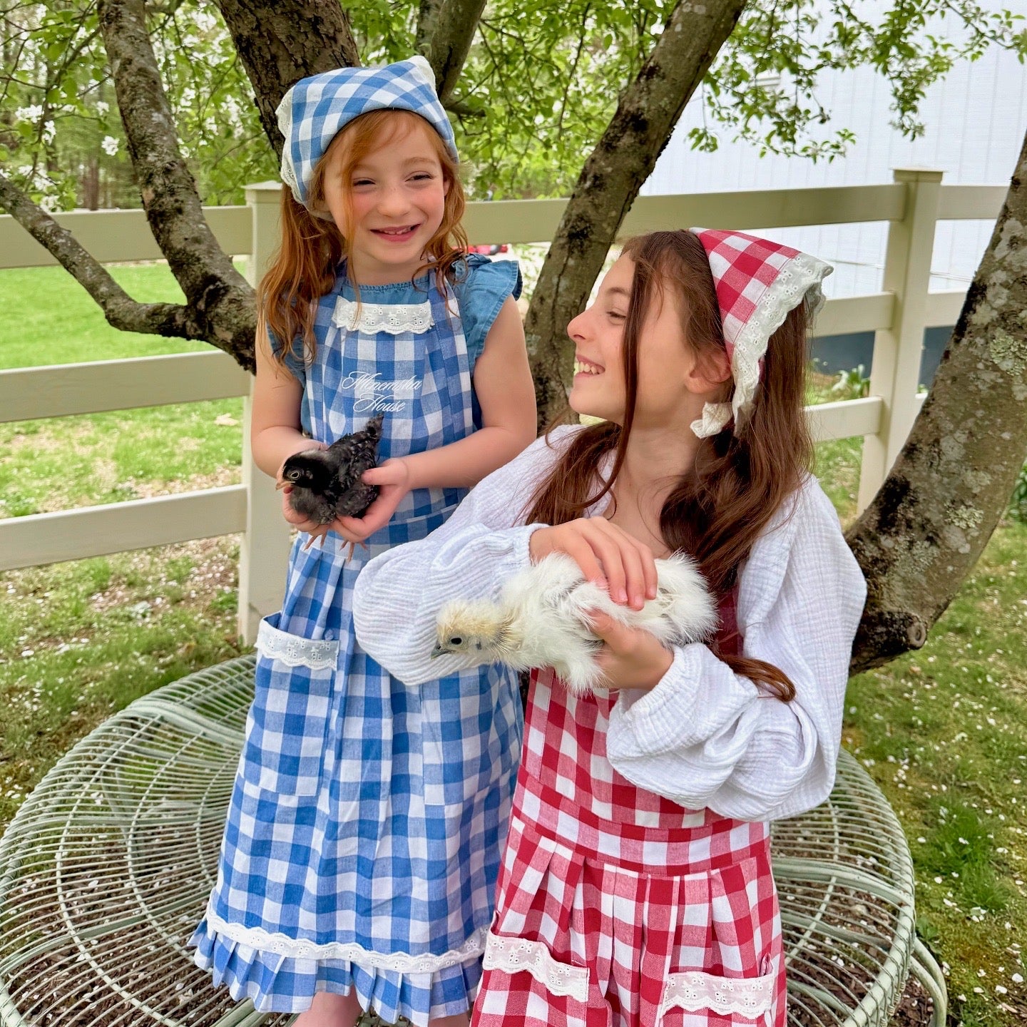 Miss American Pie Gingham Apron Set