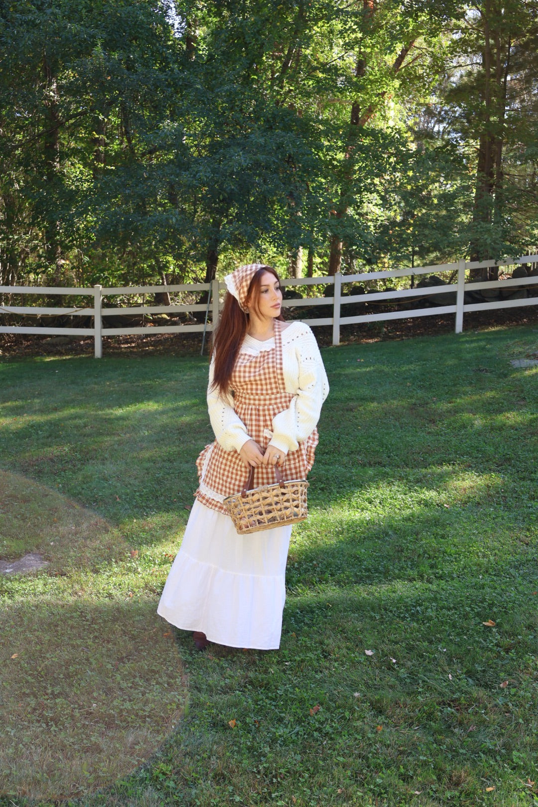 Apple Crisp Gingham Apron Set